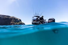 Freediving in the crystal clear waters off Cape Saunders, Dunedin, New Zealand.