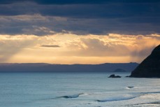 Afternoon summer storm brewing at St Kilda, Dunedin, New Zealand.