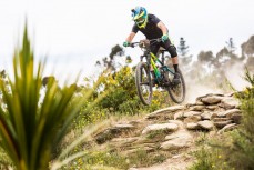 Joseph Nation on his way to second overall during Day 2 of racing in the sixth edition of the Emerson's 3 Peaks Enduro mountain bike race held in the hills above Dunedin, New Zealand, at the weekend (December 02-03, 2017).