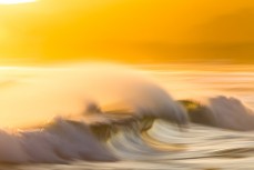 Spring waves at Blackhead Beach, Dunedin, New Zealand.