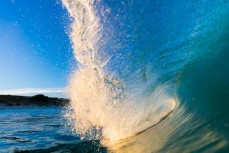 Fun autumn waves at St Kilda Beach, Dunedin, New Zealand. 