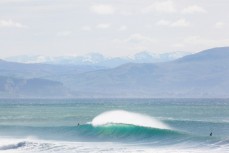 Clean lines during a punchy swell at Aramoana, Dunedin, New Zealand.