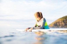 Taya waits for a set during a dawn session at St Clair beach, Dunedin, New Zealand.