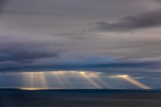 Fingers of light at St Clair, Dunedin, New Zealand.