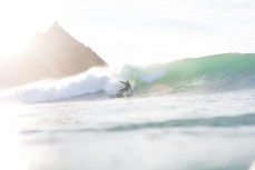 Jeff Patton makes the most of a sun-drenched dawn session at Blackhead Beach, Dunedin, New Zealand. 