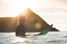 Will Fraser makes the most of a sun-drenched dawn session at Blackhead Beach, Dunedin, New Zealand. 