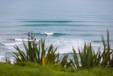 Funky waves at Ngarunui, Raglan, Waikato, New Zealand.
