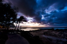 Sunset at Snapper Rocks in Coolangatta on the Gold Coast, Queensland, Australia.