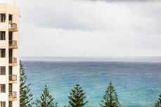 Rain swamps the Surfers Paradise skyline on the Gold Coast, Queensland, Australia.