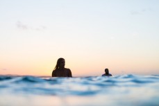 Patience on dusk at Snapper Rocks a break near Coolangatta on the Gold Coast, Queensland, Australia.