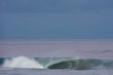 Slow motion wave on a cold winter ground swell at St Kilda, Dunedin, New Zealand.