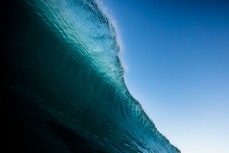 Clean lips during a sunset session during a cold winter ground swell at St Kilda, Dunedin, New Zealand.