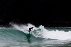Will Lewis makes the most of waves at St Clair, Dunedin, New Zealand.