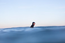 Warrington rising grom Alexis Owens, 10, makes the most of fun wintry waves at St Kilda, Dunedin, New Zealand.