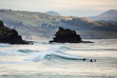 Surfers make the most of a fun winter swell at Aramoana, Dunedin, New Zealand.Credit: www.boxoflight.com/Derek Morrison