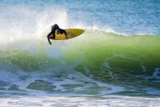 Raglan surfboard shaper Luke Hughes at home at Raglan, Waikato, New Zealand.
