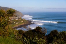 The points come to life at Raglan, Waikato, New Zealand.