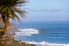 Line-up on a solid swell at Raglan, Waikato, New Zealand.