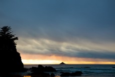 Sunrise on the east coast of the South Island, New Zealand.