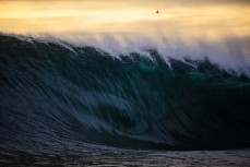 Empty wave on a reefbreak in the South Island, New Zealand.