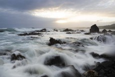 A storm front bears down on St Clair, Dunedin, New Zealand. 