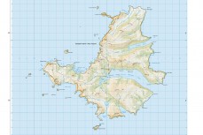 Campbell Island map, Sub-Antarctic Islands, New Zealand.