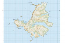 Campbell Island map, Sub-Antarctic Islands, New Zealand.