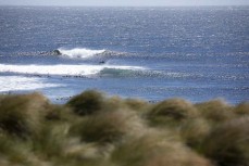 A wave breaks during a Heritage Expeditions voyage to Enderby Island in the Auckland Islands, Sub-Antarctic Islands, New Zealand.