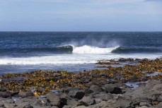 A wave breaks during a Heritage Expeditions voyage to Enderby Island in the Auckland Islands, Sub-Antarctic Islands, New Zealand.