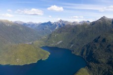 Stunning waterways of Dusky Sound during a Heritage Expeditions voyage to Dusky Sound in Fiordland, New Zealand.