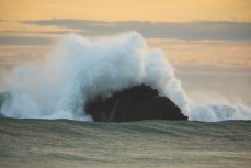 Swell hitting the rock at Seconds at St Clair, Dunedin, New Zealand.Credit: www.boxoflight.com/Derek Morrison