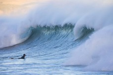 Surfers make the most of a new swell at St Clair Point, St Clair, Dunedin, New Zealand.
Credit: www.boxoflight.com/Derek Morrison