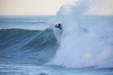 Surfers make the most of a new swell at St Clair Point, St Clair, Dunedin, New Zealand.
Credit: www.boxoflight.com/Derek Morrison