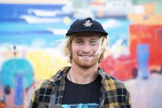 2019 South Island Surfing Champion Zen Wallis at the 2019 Emerson's Brewery South Island Surfing Championships held at St Clair, Dunedin, New Zealand.