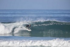 James Murphy gets a barrel in fun waves at St Kilda, Dunedin, New Zealand.
Credit: www.boxoflight.com/Derek Morrison