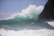 Backwash hits the cliffs at St Clair, Dunedin, New Zealand.
Credit: www.boxoflight.com/Derek Morrison