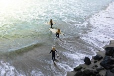 The groms heading out at St Clair, Dunedin, New Zealand.
Credit: www.boxoflight.com/Derek Morrison