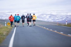 Ultra endurance athlete Glenn Sutton, of Dunedin, New Zealand, makes a 104km training run from Dunedin to Middlemarch to arrive at in time for lunch. Glenn will compete in the Badwater 135, the world's toughest footrace, held through Death Valley, Californ