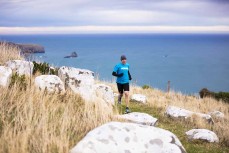 Glenn Sutton prepares for the world's toughest footrace, the Badwater 135 race in Death Valley, California, with a run along the Highcliff Track, Dunedin, New Zealand. 