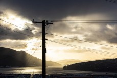 Wintry conditions blow up the Otago Harbour, Dunedin, New Zealand.Credit: www.boxoflight.com/Derek Morrison