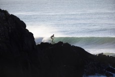 Surfers make the most of offshore conditions on the north coast of Dunedin, New Zealand.Credit: www.boxoflight.com/Derek Morrison