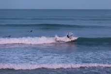 Elliott Brown making the most of a fun winter swell at St Clair, Dunedin, New Zealand.
Credit: www.boxoflight.com/Derek Morrison