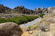 Ultra endurance athlete Glenn Sutton, of Dunedin, New Zealand, prepares for the Badwater 135, the world's toughest footrace, held through Death Valley, California, in July, with a pre-race run through the Alabama Hills near Lone Pine. 