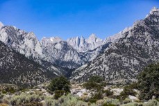 The finishline at Mt Whitney during the Badwater 135, the world's toughest footrace, held through Death Valley, California, in July. 