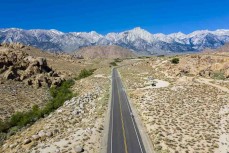 Ultra endurance athlete Glenn Sutton, of Dunedin, New Zealand, in the final 10 miles as he approaches the finishline at Mt Whitney during the Badwater 135, the world's toughest footrace, held through Death Valley, California, in July. 