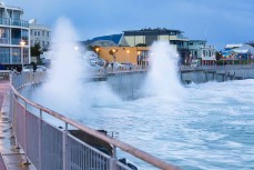 Storm surf bashes into the St Clair esplanade, Dunedin, New Zealand.
Credit: www.boxoflight.com/Derek Morrison