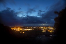 Dusk over Greymouth, West Coast, New Zealand.