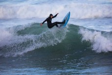 Hayley Coakes on form at St Clair, Dunedin, New Zealand.
Credit: www.boxoflight.com/Derek Morrison