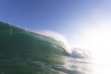 Empty waves at Blackhead Beach, Dunedin, New Zealand.