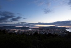 Dawn over South Dunedin, Dunedin, New Zealand. 